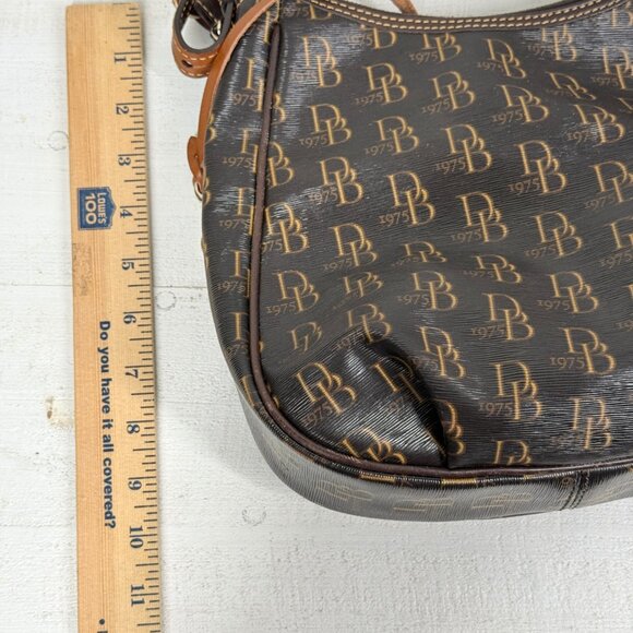 Dooney & Bourke Margot Signature 1975 Canvas Leather Crossbody Shoulder Bag - Picture 13 of 14